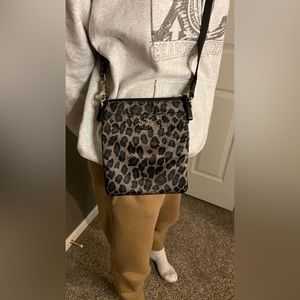 Coach leopard print crossbody purse